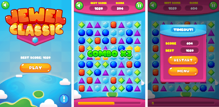 Jewel Classic - HTML5 Puzzle Game (Construct 3) - 1