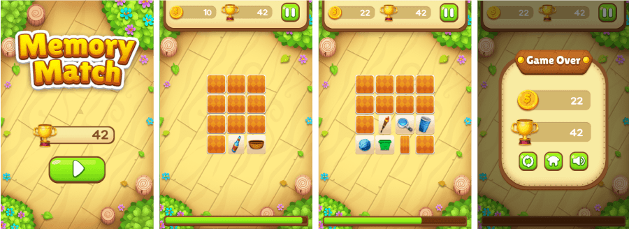 Memory Match - HTML5 Game (Phaser 3) - 1